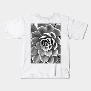 Monochrome Succulent Kids T-Shirt